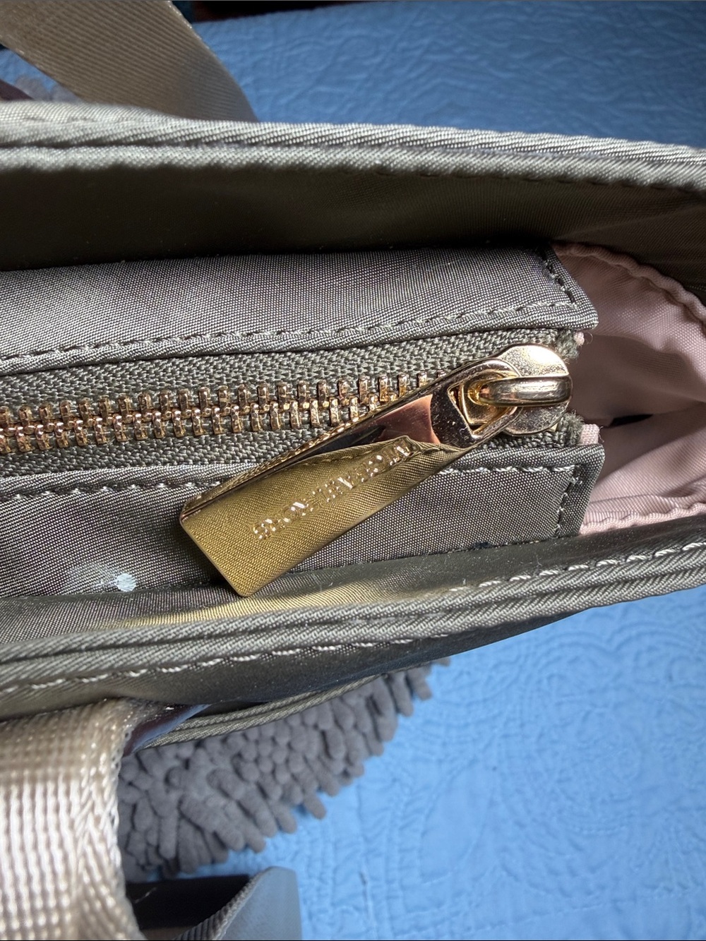 Michael Kors Olive Nylon Tote with Gold Hardware - Picture 10 of 16